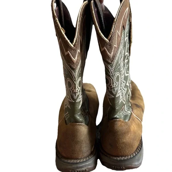 Lady Rebel by Durango Women's work Western Boot Green Brown Cowgirl - Picture 3 of 11